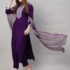 GoSriKi Women's Cotton Blend Straight Kurta With Pant & Dupatta - Image 6