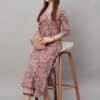 GoSriKi Women's Cotton Blend Printed Straight Kurta with Pant - Image 2