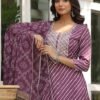 GoSriKi Women's Cotton Blend Straight Printed Kurta with Pant & Dupatta - Image 7