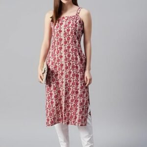 GoSriKi Women's Rayon Blend Printed Straight Dress