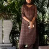 GoSriKi Women's Rayon Blend Straight Printed Kurta with Pant & Dupatta - Image 3