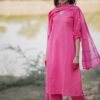 GoSriKi Women's Rayon Blend Solid Straight Kurta with Pant & Dupatta - Image 2