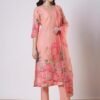 GoSriKi Women's Rayon Viscose Printed Straight Kurta with Pant & Dupatta - Image 3