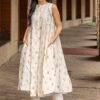 GoSriKi Women's Rayon Viscose A-Line Printed Kurta with Pant - Image 2