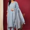 GoSriKi Women’s Rayon Blend Straight Kurta with Pant & Dupatta - Image 8