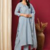 GoSriKi Women’s Rayon Blend Straight Kurta with Pant & Dupatta - Image 6