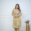 GoSriKi Women's Rayon Blend Straight Printed Kurta with Pant - Image 3