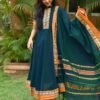 GoSriKi Women's Rayon Viscose Solid Anarkali Kurta with Dupatta - Image 4
