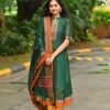 GoSriKi Women's Rayon Viscose Solid Anarkali Kurta with Dupatta - Image 2