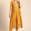 GoSriKi Women's Rayon Viscose Anarkali Printed Kurta with Pant - Image 2