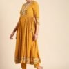 GoSriKi Women's Rayon Viscose Anarkali Printed Kurta with Pant - Image 5