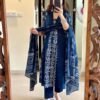 GoSriKi Women's Rayon Viscose Printed Anarkali Kurta with Pant & Dupatta - Image 3