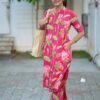 GoSriKi Women's Rayon Viscose Straight Printed Kurta with Pant - Image 4