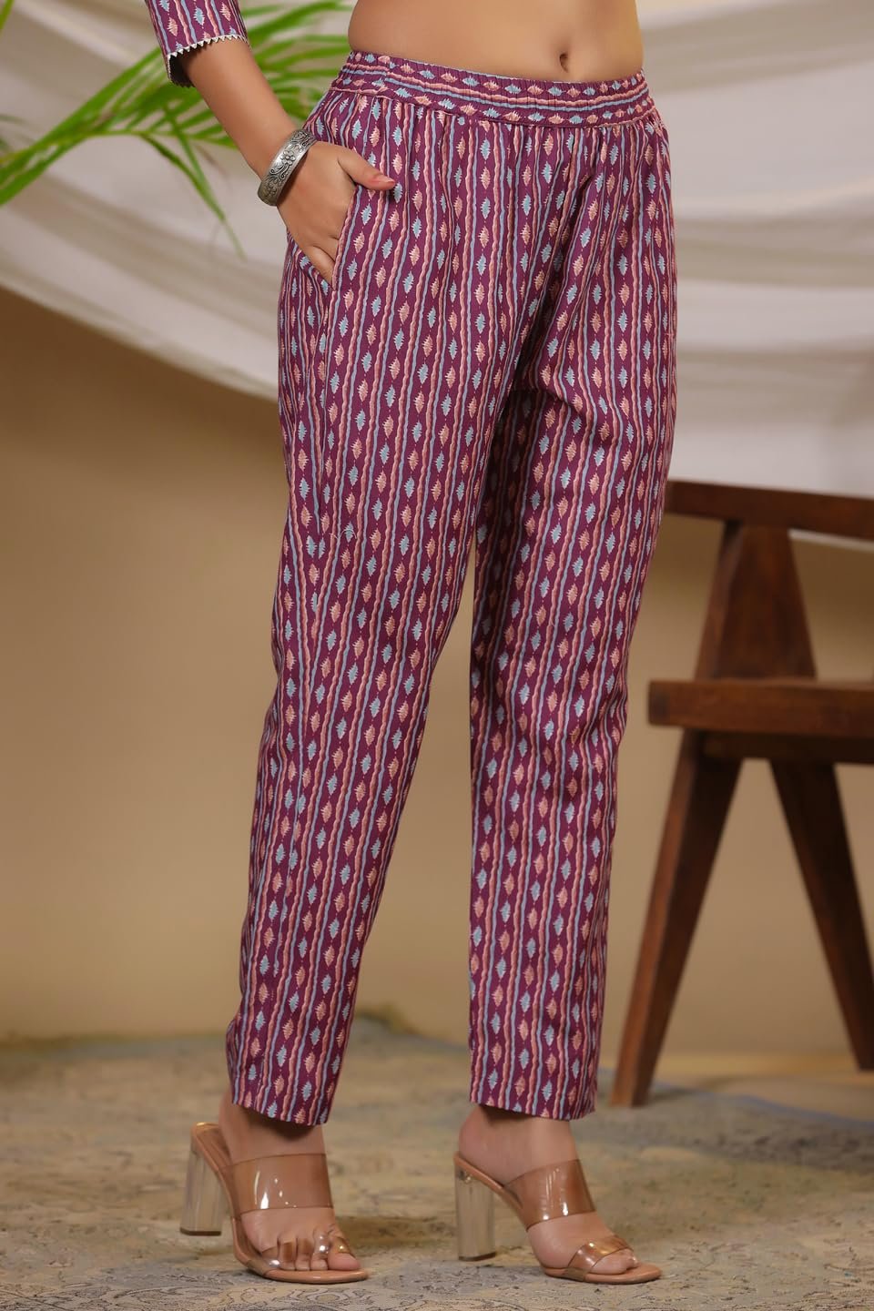 GoSriKi Women's Cotton Blend Straight Printed Kurta with Pant - Image 7