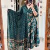 GoSriKi Women's Rayon Blend Anarkali Printed Kurta with Pant & Dupatta - Image 3