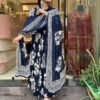 GoSriKi Women's Rayon Viscose Anarkali Printed Kurta with Palazzo & Dupatta - Image 7