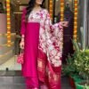 GoSriKi Women's Rayon Viscose Printed Straight Kurta with Pant & Dupatta - Image 4