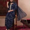 GoSriKi Women's Cotton Blend Straight Printed Kurta with Pant & Dupatta - Image 2