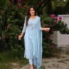 GoSriKi Women's Rayon Viscose Solid Straight Kurta with Pant & Dupatta - Image 3