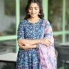 GoSriKi Women's Cotton Blend Anarkali Printed Kurta with Pant & Dupatta - Image 5