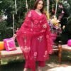 GoSriKi Women's Rayon Viscose Printed Straight Kurta with Pant & Dupatta - Image 3
