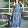 GoSriKi Women's Cotton Blend Anarkali Printed Kurta with Pant & Dupatta - Image 2