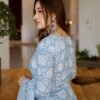 GoSriKi Women's Rayon Viscose Printed Anarkali Kurta with Pant & Dupatta - Image 6