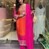 GoSriKi Women's Rayon Blend Straight Embroidered Kurta with Pant & Dupatta - Image 6