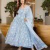 GoSriKi Women's Rayon Viscose Printed Anarkali Kurta with Pant & Dupatta - Image 2