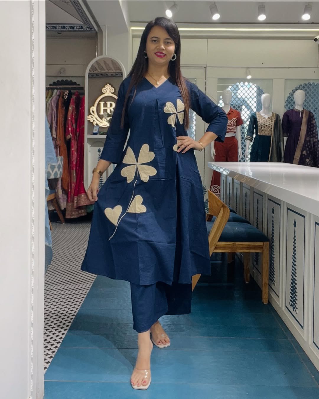 GoSriKi Women's Rayon Viscose Printed Straight Kurta with Pant - Image 3