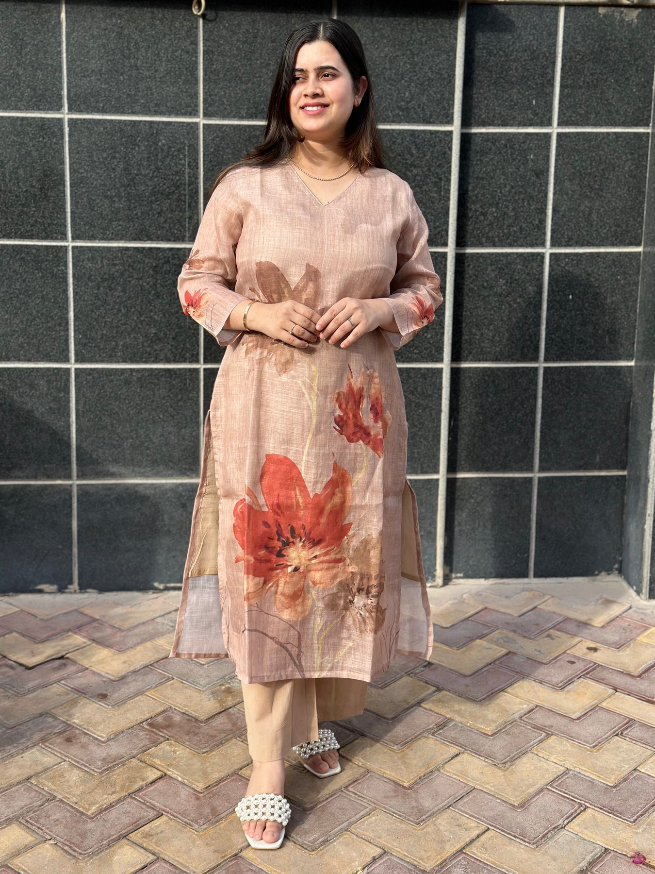 GoSriKi Women's Rayon Viscose Straight Printed Kurta with Pant - Image 3