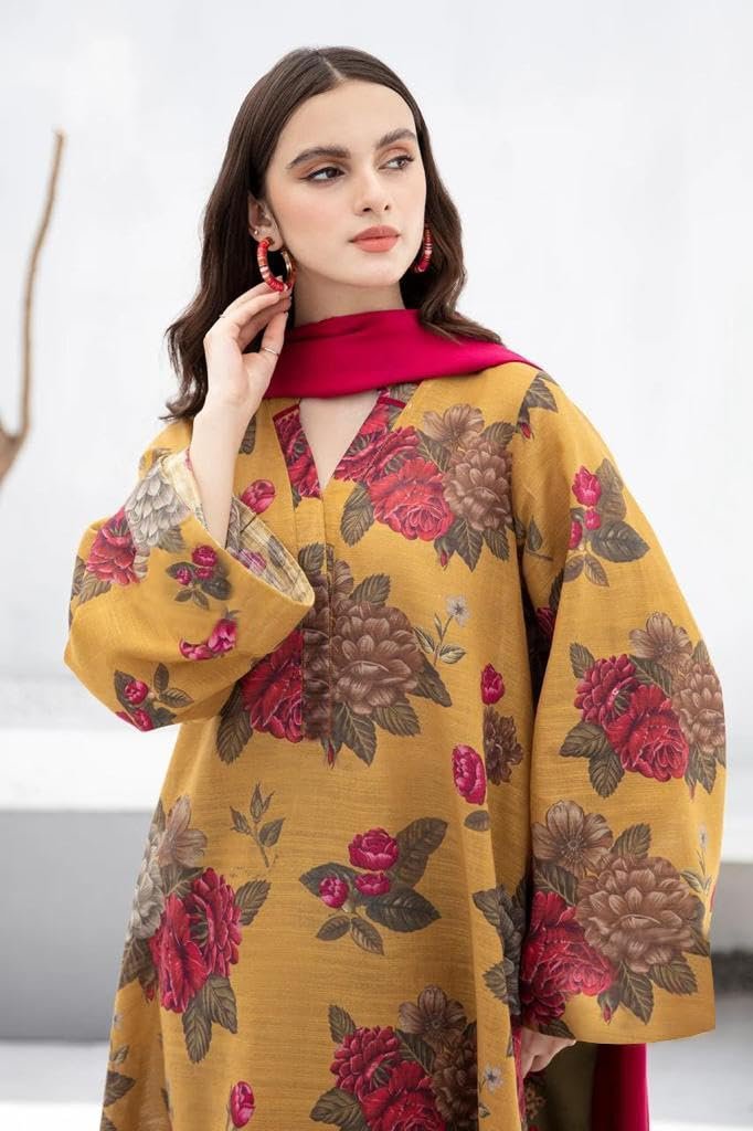GoSriKi Women's Rayon Viscose Printed Straight Kurta with Pant & Dupatta - Image 6