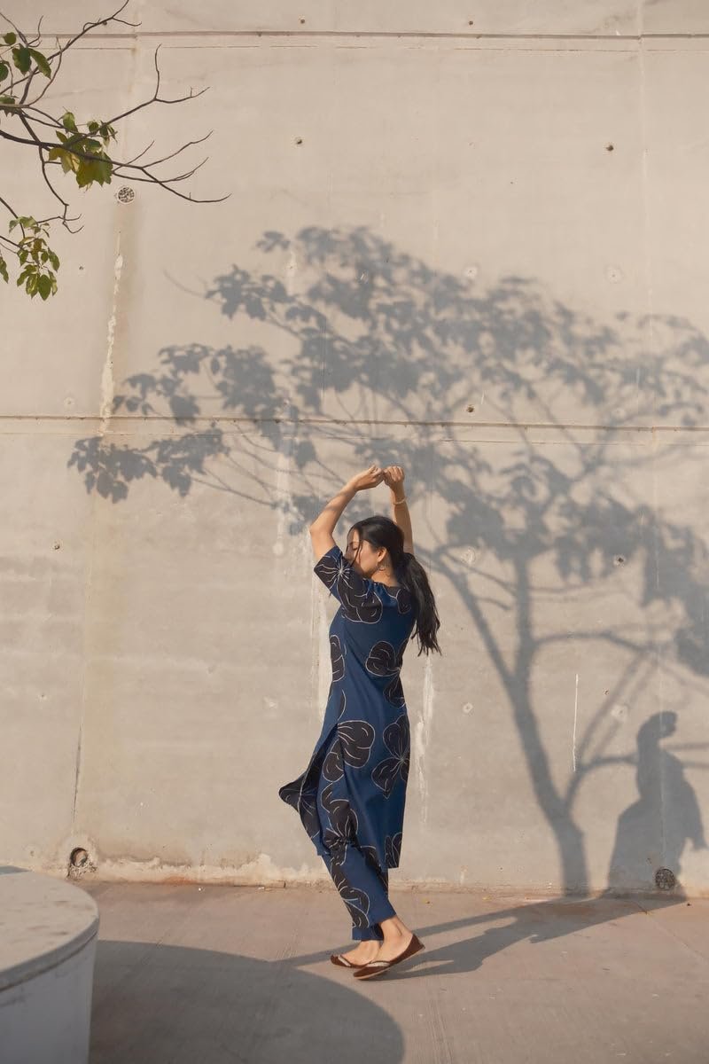 GoSriKi Women's Rayon Viscose Straight Printed Kurta with Pant - Image 4