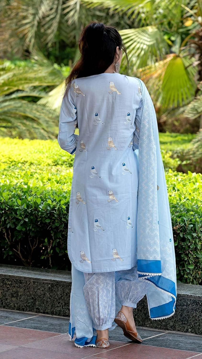 GoSriKi Women's Rayon Blend Straight Kurta With Pant & Dupatta - Image 5