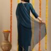 GoSriKi Women's Rayon Viscose Embroidered Straight Kurta with Pant & Dupatta - Image 4