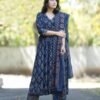 GoSriKi Women's Rayon Blend Anarkali Printed Kurta with Pant & Dupatta - Image 4