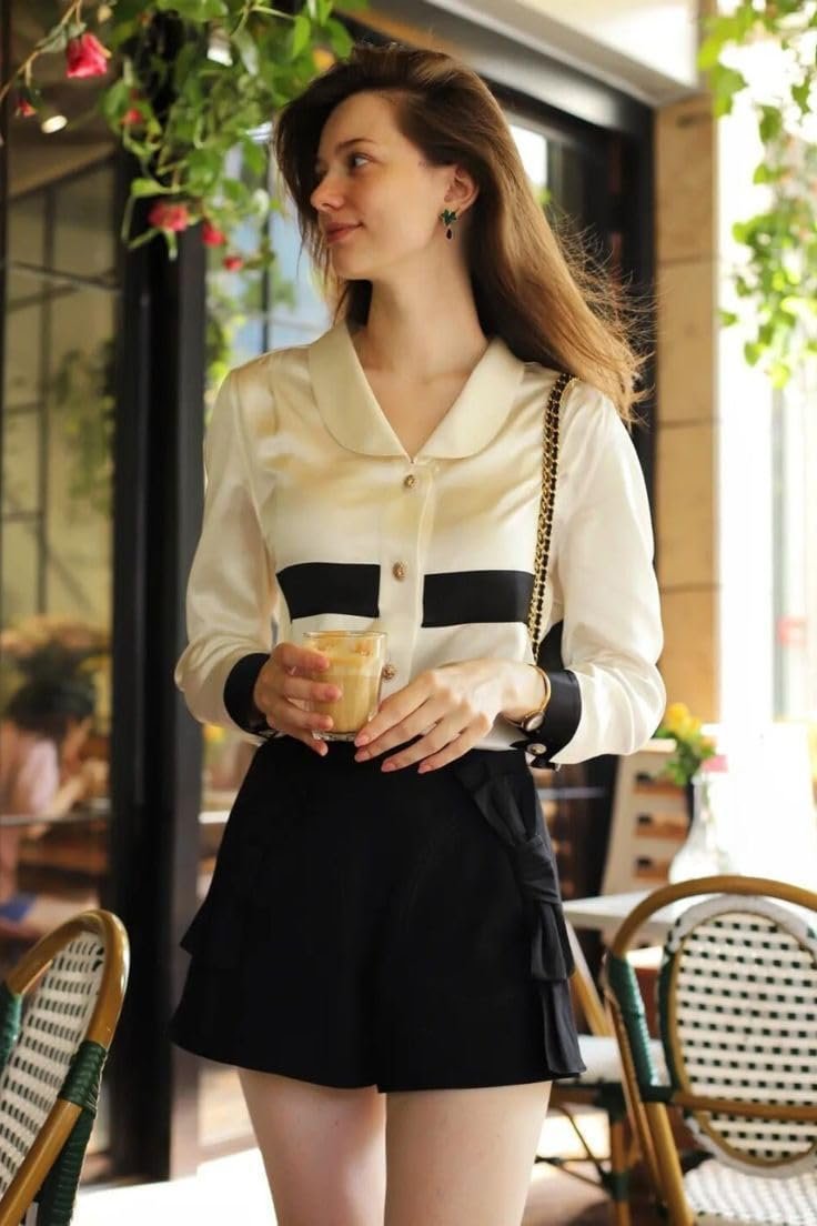 GoSriKi Women's Tunics Tops Rayon Viscose Solid Short Shirt - Image 4