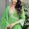 GoSriKi Women's Rayon Blend Floral Regular Kurta with Pant & Dupatta - Image 4