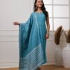 GoSriKi Women's Rayon Viscose Printed Anarkali Kurta with Pant & Dupatta - Image 4