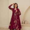 GoSriKi Women's Cotton Blend Floral Printed Anarkali Kurti Palazzo Dupatta Set - Image 7