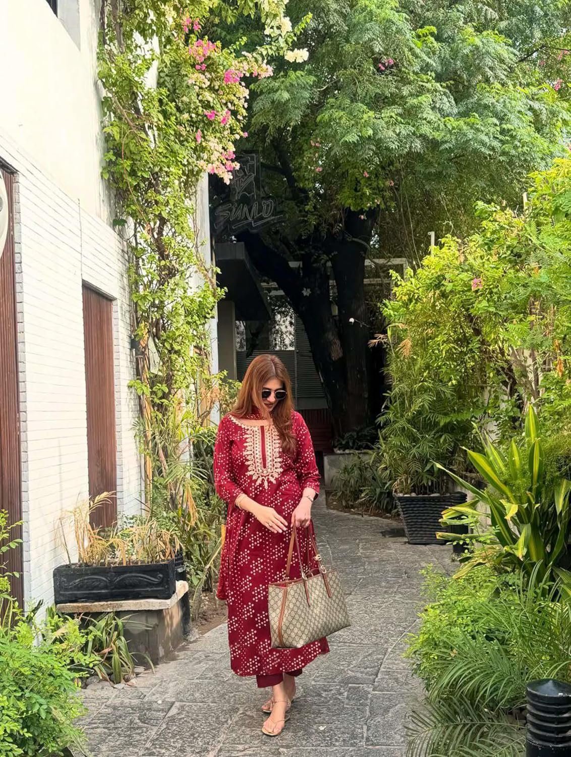 GoSriKi Women's Rayon Viscose Straight Printed Kurta with Pant & Dupatta - Image 3