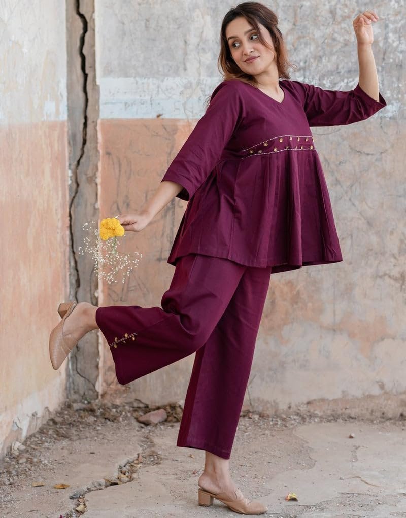 GoSriKi Women's Rayon Viscose Ethnic Co-Ord Set - Image 3