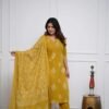 GoSriKi Women's Rayon Viscose Straight Printed Kurta with Pant & Dupatta - Image 3