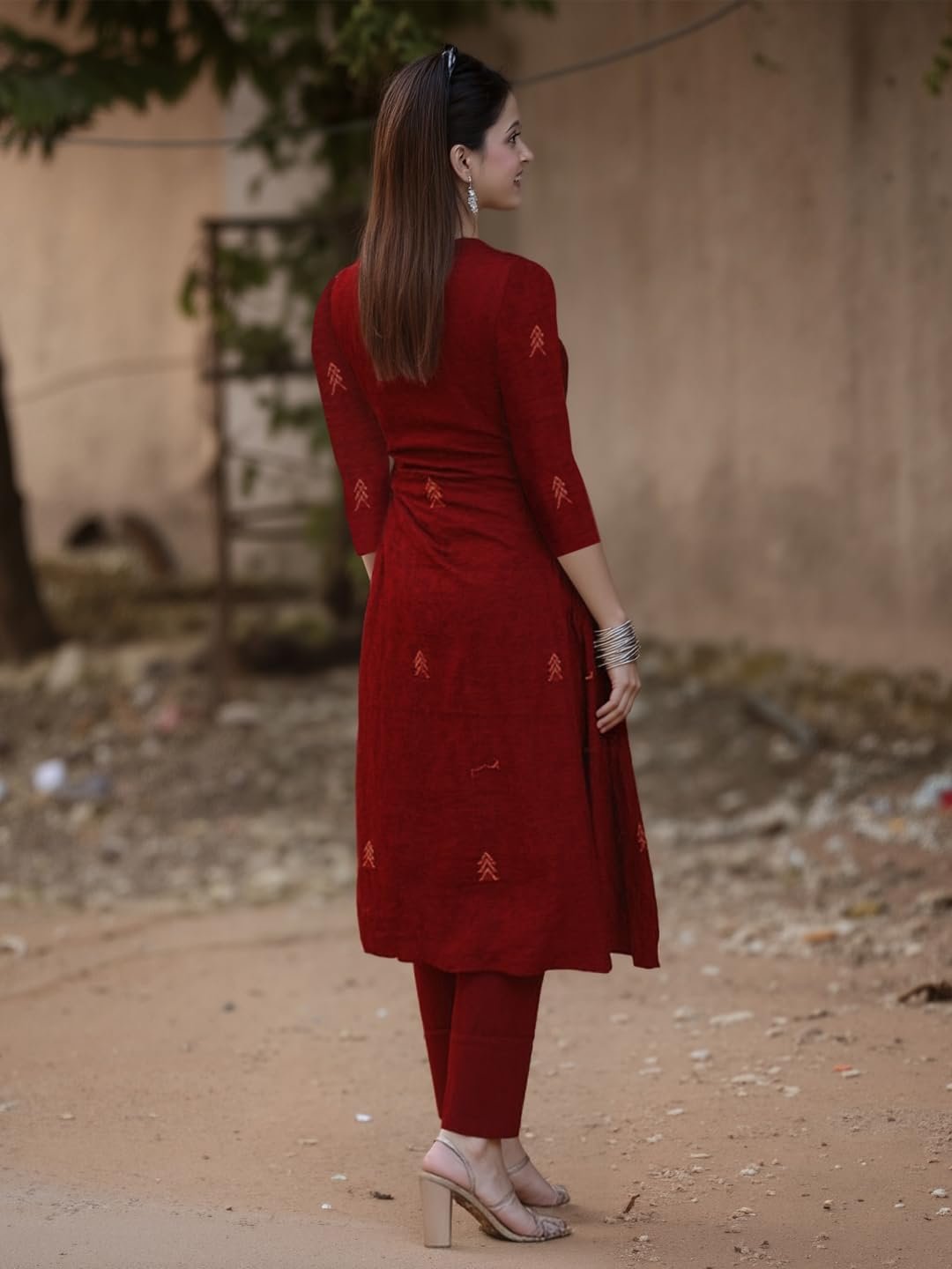 GoSriKi Women's Rayon Viscose Straight Printed Kurta with Pant & Dupatta - Image 6