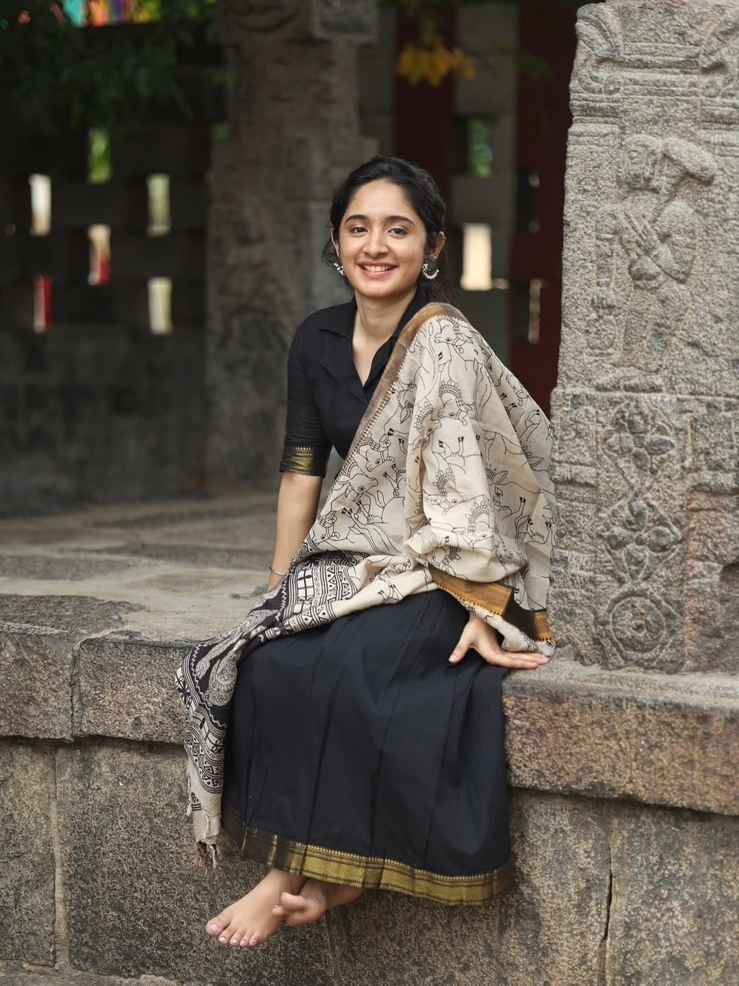 GoSriKi Women's Rayon Viscose Anarkali Solid Kurta with Pant and Dupatta - Image 5