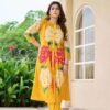 GoSriKi Women's Ethnic Co-Ord Set | Kurta Pant Set | Kurta Palazzo Set | Stylish Cotton Suit Set for Women, Festival Co-ord - Image 3