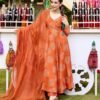 GoSriKi Women's Rayon Viscose Bandhej Printed Anarkali Kurta with Pant & Dupatta - Image 2