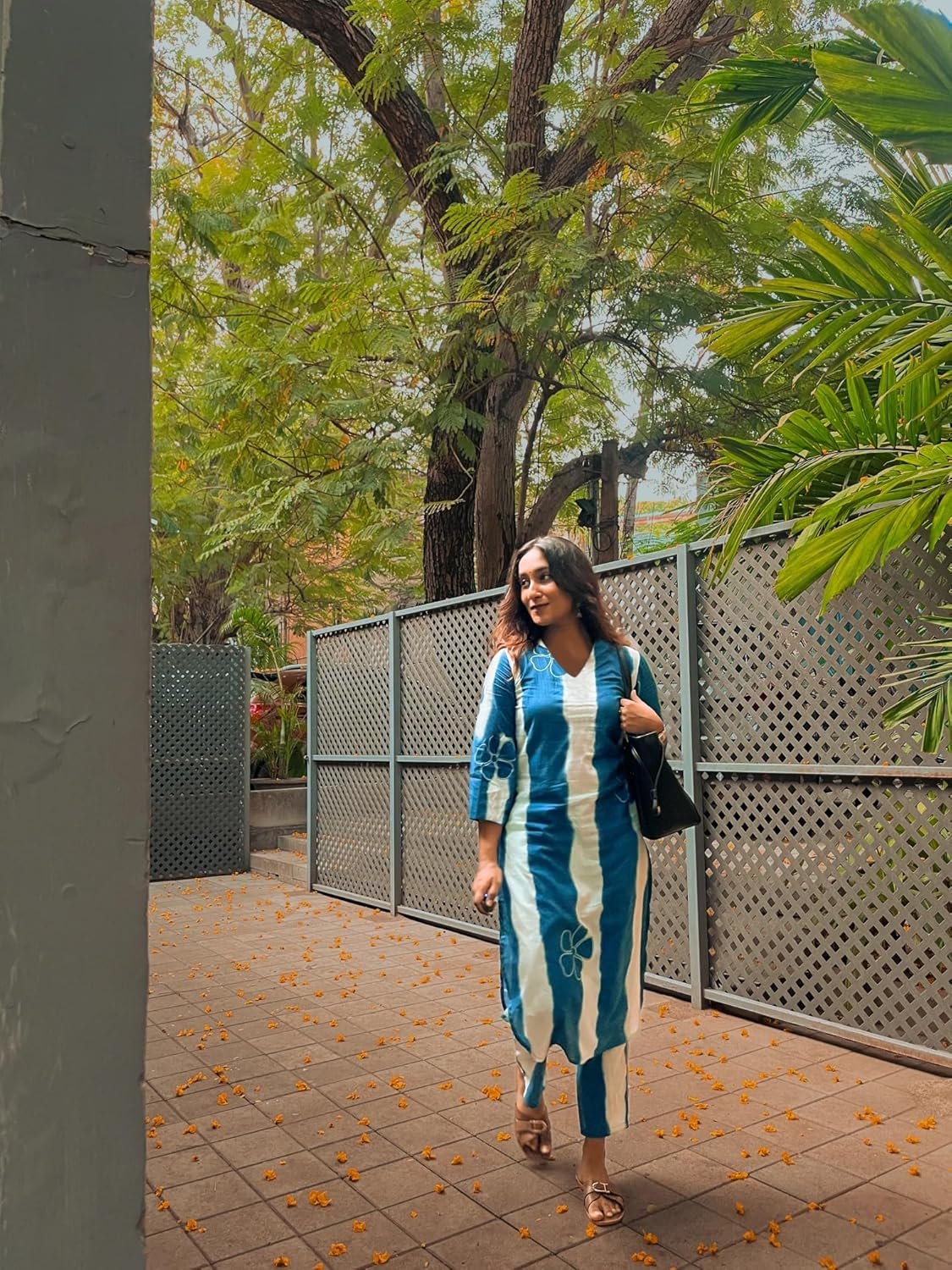 GoSriKi Women's Ethnic Co-Ord Set | Kurta Pant Set | Kurta Palazzo Set | Stylish Cotton Suit Set for Women, Festival Co-ord