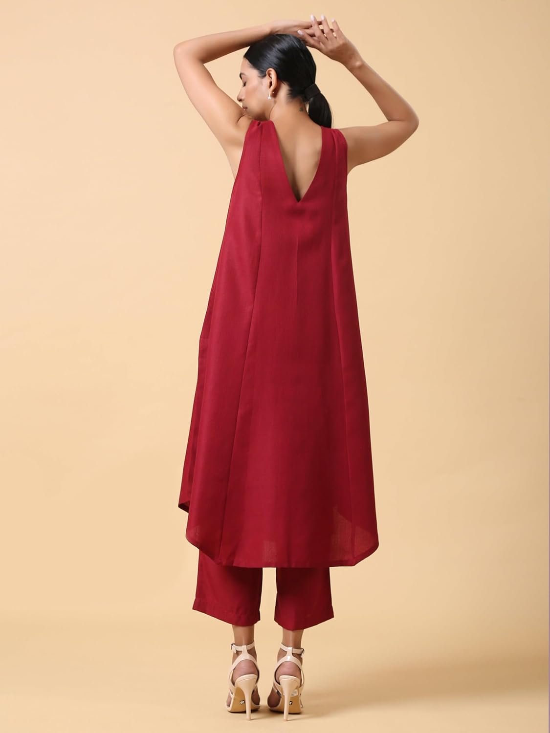 GoSriKi Women's Ethnic Co-Ord Set | Kurta Pant Set | Kurta Palazzo Set | Stylish Cotton Suit Set for Women, Festival Co-ord - Image 3