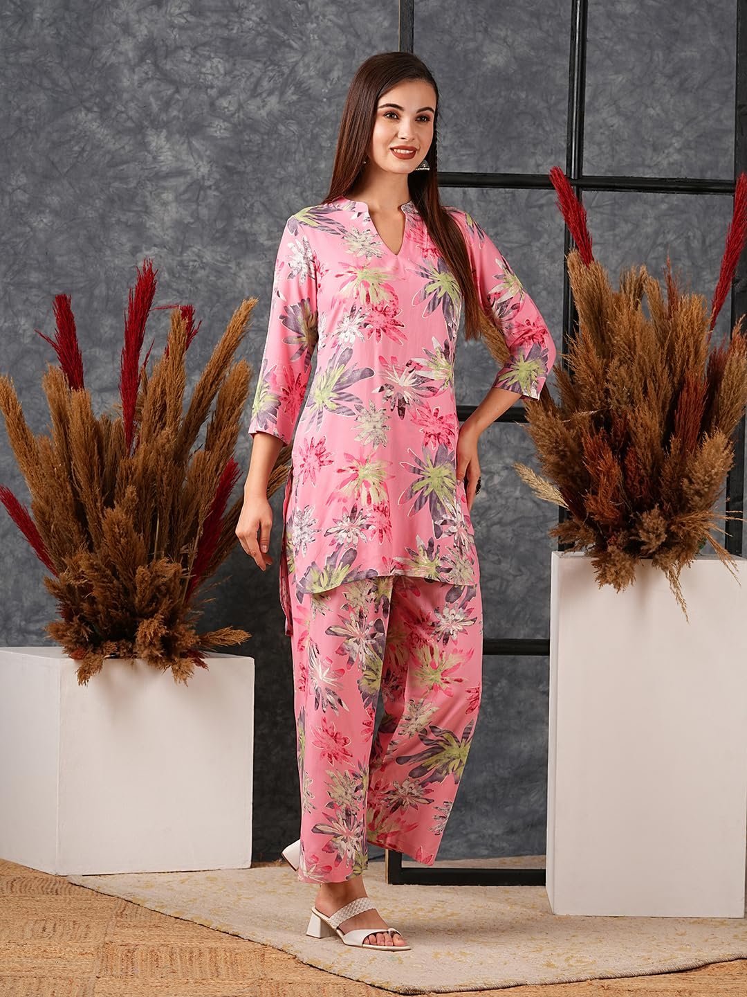 GoSriKi Women's Cotton Blend Printed Ethnic Co-ord Set - Image 5